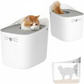 Hagen CATIT PIXI BOX Duża Kuweta dla Kota z Wejściem od Góry 48x41x52cm Szaro-biała