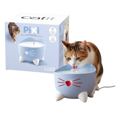 CATIT Fontanna Poidło dla Kota PIXI 2,5l 22x22x19,5cm NIEBIESKA