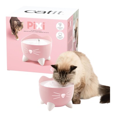 CATIT Fontanna Poidło dla Kota PIXI 2,5l 22x22x19,5cm RÓŻOWA