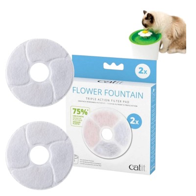Catit Senses 2.0 Wkład Wody Do Poidełka Flower 3L Okrągły 2szt