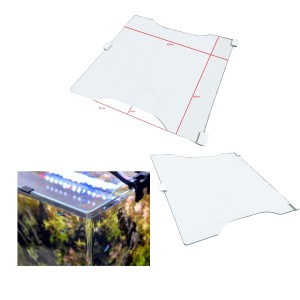 AQUAEL Szyba Nakrywkowa Separująca Pokrywa OPTIBENT 70 Zaokrąglone Rogi 37x37cm Biała