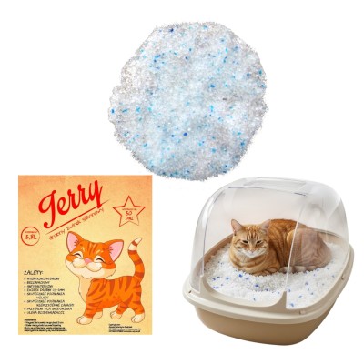 Żwirek Silikonowy Dla Kota Jerry Drobny Pył 3,8L 0,5-2mm