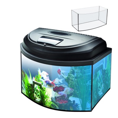 AQUAEL Classic Box 40 2.0 Zestaw Akwarystyczny AKWARIUM PROFILOWANE 40x25x25cm 20L + Pokrywa 7W Day&amp;Night