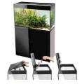 AQUAEL GLOSSY 215L 100x40x63 Zestaw z SZAFKĄ Czarny Day&amp;Night