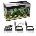 AQUAEL GLOSSY 400L 150x50x63 Zestaw z SZAFKĄ Czarny Day&amp;Night