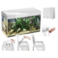 AQUAEL GLOSSY ST 80 Akwarium Białe 125L 80x35x54cm Zestaw Safe Tank Day&amp;amp;Night