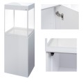AQUAEL GLOSSY CUBE 135L 50x50x63cm Biały ZESTAW LED Day&amp;Night + SZAFKA