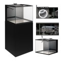 AQUAEL GLOSSY Marine 60 Akwarium Morskie Czarne 170L 60x58x50cm Zestaw Akwarium + SZAFKA