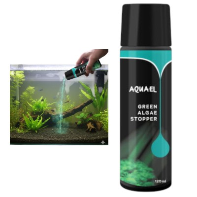 AQUAEL GREEN ALGAE STOPPER 120ml na 1200l Wody Preparat Zwalcza Glony Zielone