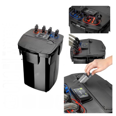 Aquael Hypermax LINK 4500 Filtr Zewnętrzny Do Akwarium 200-1500l 4500l/h + GRZAŁKI 2x150W