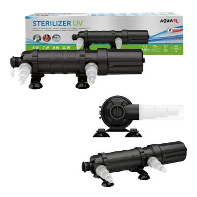 AQUAEL STERYLIZATOR Lampa UV-C PS-9 2.0 Do Akwarium Oczka Wodnego 9W