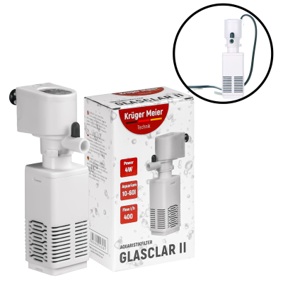 Kruger Meier Glasclar II Filtr Wewnętrzny do Akwarium 400l/h