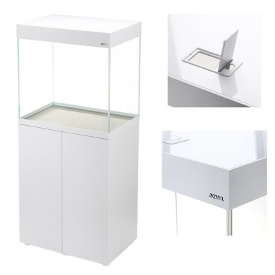 AQUAEL OPTI SET 130L 60x40x60cm Zestaw Akwarium 2x10W LED + SZAFKA BIAŁY