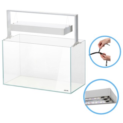AQUAEL ULTRASCAPE 60 65L Zestaw Akwarium z Oświetleniem Snow Set