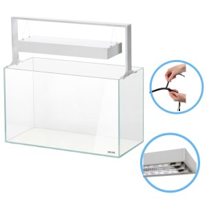 AQUAEL ULTRASCAPE 90 243L Zestaw Akwarium z Oświetleniem Snow Set