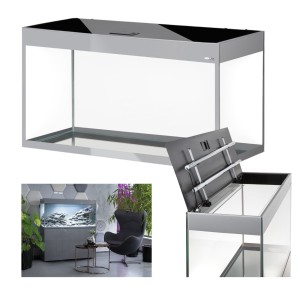 AQUAEL GLOSSY ST 80 Akwarium Szare 125L 80x35x54cm Zestaw Safe Tank  Day&Night