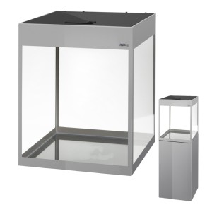 AQUAEL GLOSSY CUBE 135L 50x50x63cm Szary LED Day&Night SAFE TANK