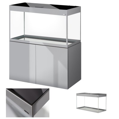 AQUAEL GLOSSY ST 125L 80x35x54 Zestaw z SZAFKĄ ZD Szary Day&amp;Night