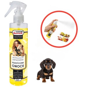 Super BENEK Neutralizator Zapachów Oświeżacz Powietrza Spray Egzotyczne Owoce 250ml