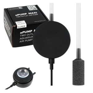 AquaLighter aPump MAXI Zestaw Napowietrzacz do Akwarium do 200l + Wężyk + Kamienie