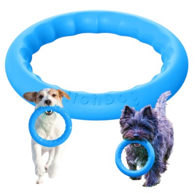 Pitchdog Ringo Pierścień do Aportowania dla Psa Zabawka 17cm Niebieska