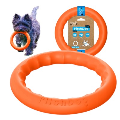PitchDog Ringo Pierścień do Aportowania dla Psa Zabawka 20cm Pomarańczowa