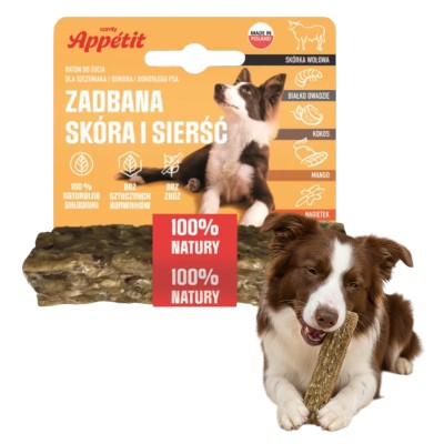 Comfy Apetit Gryzak Przysmak dla Psa Baton Zdrowa Skóra i Sierść 12cm 40g