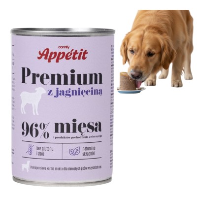 Comfy Apetit Premium Smakowita Karma Mokra dla Psa z Jagnięciną 400g