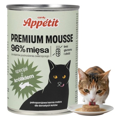 Comfy Premium Mousse Karma Mokra dla Kota z Królikiem 400g