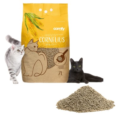 Comfy Kukurydziany Żwirek Dla Kota Cornelius Natural PAKIET 3x7l