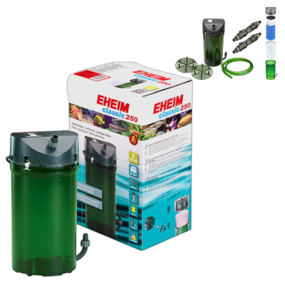Eheim CLASSIC 250 - 2213+ Wkłady + Zawory Filtr Kubełkowy Do Akwarium 80-250l 440l/h