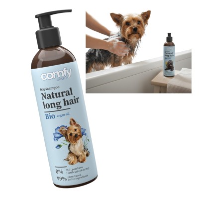 Comfy Szampon dla Psów Długowłosych Ułatwia Rozczesywanie z Pompką 250ml