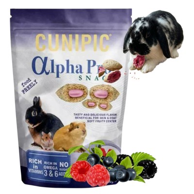 Cunipic Alpha Pro Snack Berry Jagodowa Przekąska dla Królików Kawii Szynszyli 50g