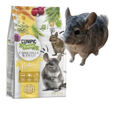 Cunipic Premium Chinchilla&amp;Degu Karma Pokarm dla Szynszyli i Koszatniczek 700g