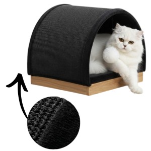 Ecomfy Drapak dla Kota Half Moon Półokrągły Budka Szary