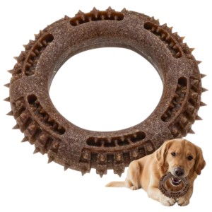 Ecomfy Wytrzymała Zabawka dla Psa WOODY RING Aport Ringo 13cm