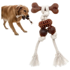 Ecomfy Wytrzymała Zabawka dla Psa DENTAL TOOTHER ECO WOODY KOŚĆ 20cm