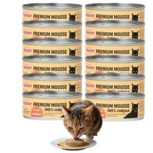 Comfy Premium Mousse Karma Mokra dla Kota z Indykiem ZESTAW 12x85g