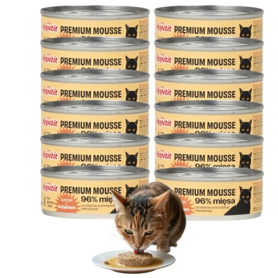 Comfy Premium Mousse Karma Mokra dla Kota z Indykiem ZESTAW 12x85g