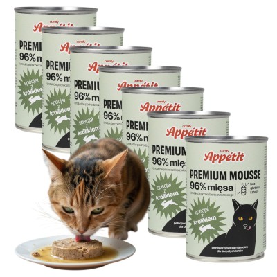 Comfy Premium Mousse Karma Mokra dla Kota z Królikiem ZESTAW 6x400g