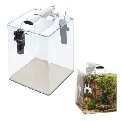 AQUAEL ZESTAW AKWARIUM OPTIBENT WHITE SET 20 25x25x30cm 19L Day&amp;amp;Night