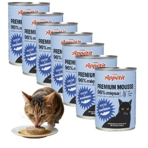 Comfy Premium Mousse Karma Mokra dla Kota z Łososiem ZESTAW 6x400g