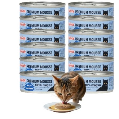 Comfy Premium Mousse Karma Mokra dla Kota z Łososiem ZESTAW 12x85g