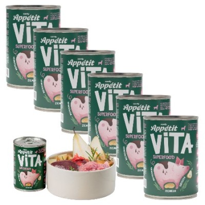 Comfy Appetit Vita SUPERFOOD Monobiałkowa Karma Mokra dla Psa WIEPRZOWINA 92% Mięsa 400g