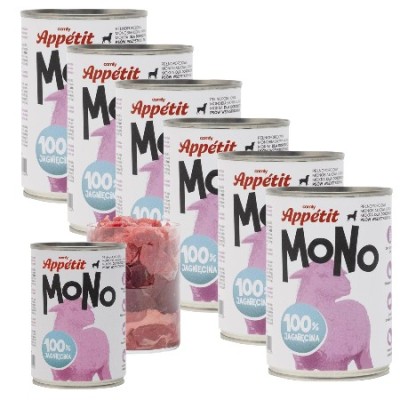 Comfy Apetit Monobiałkowa Karma Mokra dla Psa Jagnięcina ZESTAW 6x400g