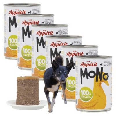 Comfy Apetit Monobiałkowa Karma Mokra dla Psa Kaczka ZESTAW 6x400g