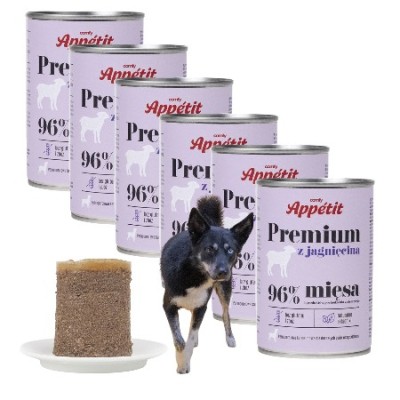 Comfy Apetit Premium Smakowita Karma Mokra dla Psa z Jagnięciną ZESTAW6x400g