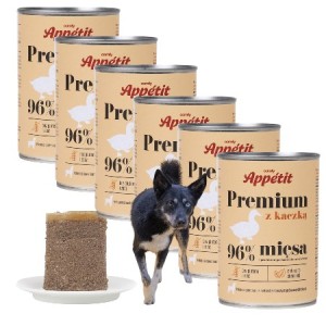 Comfy Appetit Premium Smakowita Karma Mokra dla Psa z Kaczką ZESTAW 6x400g
