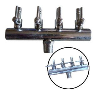Enviro Rozdzielacz 4 wyjściowy Zaworek Redukcyjny Miedź 4/6mm Gwintowany
