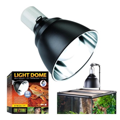 Exo Terra Light Dome Aluminiowy KLOSZ OPRAWA żarówki 18cm